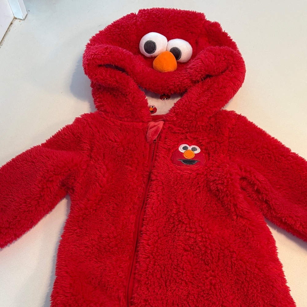 Red Elmo Fleece Onesie